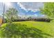 Lush backyard showing a sunny green lawn and mature trees, creating a serene outdoor space at 2630 W Asbury Ave, Denver, CO 80219