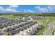 Wide aerial shot showcasing a well-planned residential area with expansive green spaces and convenient roadways at 1195 Fox Hills Ct, Erie, CO 80516