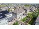 Aerial view of home showing well-manicured backyard, landscaping, and surrounding neighborhood at 1195 Fox Hills Ct, Erie, CO 80516
