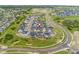 The shot shows the neighborhood layout, nearby streets, and overall community setting at 228 Rogers Ct, Castle Rock, CO 80104