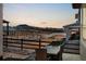 Scenic outdoor dining with landscape views at sunset at 228 Rogers Ct, Castle Rock, CO 80104