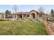 Expansive backyard with lush lawn and covered patio at 6071 S Detroit St, Centennial, CO 80121