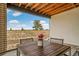 Inviting covered patio with scenic views at 8765 Canyon Wind St, Parker, CO 80138