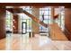Elegant lobby with staircase, contemporary lighting, and floor-to-ceiling windows offering natural light at 1133 14Th St # 2000, Denver, CO 80202