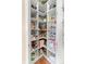 Walk-in pantry with white shelving, fully stocked with ample storage for food and cooking essentials at 6618 Lynch Ln, Castle Rock, CO 80108