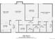 Detailed floorplan showcasing a 963 sq ft layout with kitchen, living room, dining area, bedrooms, and bathrooms at 14006 E Stanford Cir # K04, Aurora, CO 80015