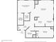 Detailed floor plan of the apartment, showcasing layout and room dimensions at 444 17Th St # 603, Denver, CO 80202