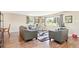 Spacious living room featuring hardwood floors, comfortable seating, and ample natural light at 13266 Canopus Dr, Lone Tree, CO 80124