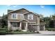 Charming two-story home features a two-car garage and well-manicured lawn at 4003 Descent St, Castle Rock, CO 80108