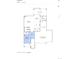 Layout of 1st floor showing kitchen, living room, garage and covered deck at 4003 Descent St, Castle Rock, CO 80108