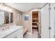 Bathroom with a white vanity, drawers, and a sauna at 445 Brendon Ct, Castle Pines, CO 80108
