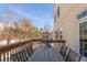 Spacious deck with a table and chairs offers an outdoor living space at 445 Brendon Ct, Castle Pines, CO 80108
