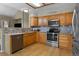 Tastefully updated kitchen featuring stainless steel appliances and granite countertops at 17018 Carr Ave, Parker, CO 80134