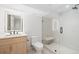 Clean, sleek bathroom with modern shower at 715 Glencoe St, Denver, CO 80220