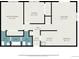 Detailed floor plan showcasing the layout of the home at 309 E Highline Cir # 104, Centennial, CO 80122