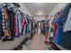 Spacious walk-in closet with organized storage, featuring racks and shelving for clothing and accessories at 42855 Hawktree Cir, Elizabeth, CO 80107