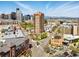 Stunning aerial view of the building and surrounding downtown area showcasing the city skyline at 100 Park Ave # 907, Denver, CO 80205