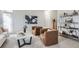 Cozy living room featuring neutral decor, carpet, and modern furniture at 10726 Amesbury Way, Highlands Ranch, CO 80126
