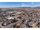 Wide aerial view shows the community and its proximity to nearby shops and businesses at 277 S Taft Ct # 54, Louisville, CO 80027