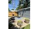 Relaxing backyard patio area with comfortable seating and charming flower-filled planters at 4455 Wolff St, Denver, CO 80212