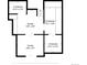Basement floor plan displaying multiple storage rooms and an open room at 4455 Wolff St, Denver, CO 80212