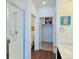 Modern bathroom showcasing a glass-enclosed shower, a toilet, and a closet for storage at 9283 Twenty Mile Rd # 308, Parker, CO 80134