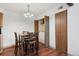 The cozy dining area includes laundry machines in the adjacent pantry closet at 11905 E Harvard Ave # 208, Aurora, CO 80014