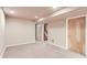 Spacious carpeted basement featuring recessed lighting, and access to other rooms at 4137 Clifton Ct, Boulder, CO 80301