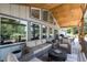 Relaxing outdoor living space with comfortable seating and dining, perfect for entertaining guests at 2230 S Platte River Rd, Sedalia, CO 80135