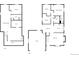 Detailed floor plan showcasing layout of the first and second floor with bedroom, recreation room, utility and garage spaces at 206 River Rd, Platteville, CO 80651