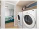 Convenient laundry area with modern washer and dryer, plus extra storage space at 6600 E Mississippi Ave # 7, Denver, CO 80224