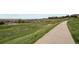 Sidewalk and lush open space for peaceful walks; an invitation to explore the natural surroundings at 320 Orion St, Golden, CO 80401