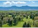Picturesque golf course with stunning mountain backdrop and lush green fairways at 4667 Ashfield Dr, Boulder, CO 80301