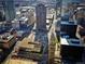 Bird's-eye view of a city with office buildings, roads, and landmarks at 1020 15Th St # 12C, Denver, CO 80202