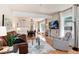 Open-concept living room with hardwood floors and modern furniture at 6192 S Pennsylvania St, Centennial, CO 80121