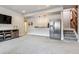 Finished basement with wet bar and refrigerator at 15162 Jakarta Cir, Parker, CO 80134