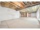 Spacious unfinished basement featuring high ceilings and open layout, perfect for customization at 5909 S Platte Canyon Dr, Littleton, CO 80123
