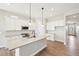 Contemporary kitchen featuring white cabinets, an island, and stainless steel appliances at 5909 S Platte Canyon Dr, Littleton, CO 80123