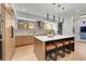 Kitchen featuring a large island, pendant lighting, modern cabinetry, and bar stool seating at 1029 9Th St, Boulder, CO 80302