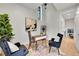 Home office featuring a writing desk, modern furniture, and a high ceiling at 1029 9Th St, Boulder, CO 80302