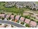 Aerial view showcases the property's location in a residential neighborhood with green spaces at 2307 Candleglow St, Castle Rock, CO 80109