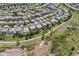 Neighborhood aerial view highlighting the proximity to greenbelts and community pathways at 2307 Candleglow St, Castle Rock, CO 80109