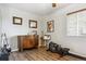 Versatile room featuring hardwood floors, exercise equipment and classic wood furniture at 2307 Candleglow St, Castle Rock, CO 80109