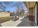 Patio seating area is perfect for entertaining, with a view of the backyard shed at 1261 S Harrison St, Denver, CO 80210