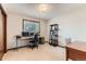 Functional office with natural light, closet, and comfortable workspace supports productivity and focus at 6351 S Andes Pl, Centennial, CO 80016