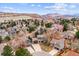 A stunning aerial view of the neighborhood and surrounding rock formations at 4 Mountain Ash, Littleton, CO 80127