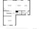 First floor layout featuring a living room, dining area, kitchen, bathroom, and hall at 16525 Sanford St, Mead, CO 80542