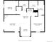 Floor plan featuring the layout of the living room, dining area, bedrooms, and bathrooms at 23376 E 5Th Pl # 201, Aurora, CO 80018