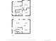 Two-story floor plan showing the layout of the home's first and second floors, including dimensions at 12556 Elm St, Thornton, CO 80241