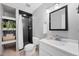 Updated bathroom with modern fixtures and shower with shower-tub combination at 9053 Clydesdale Rd, Castle Rock, CO 80108